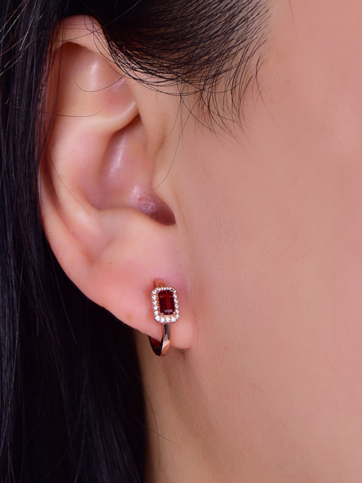 情熱の赤石 華やかフープイヤリングパワーストーン アクセサリー 
