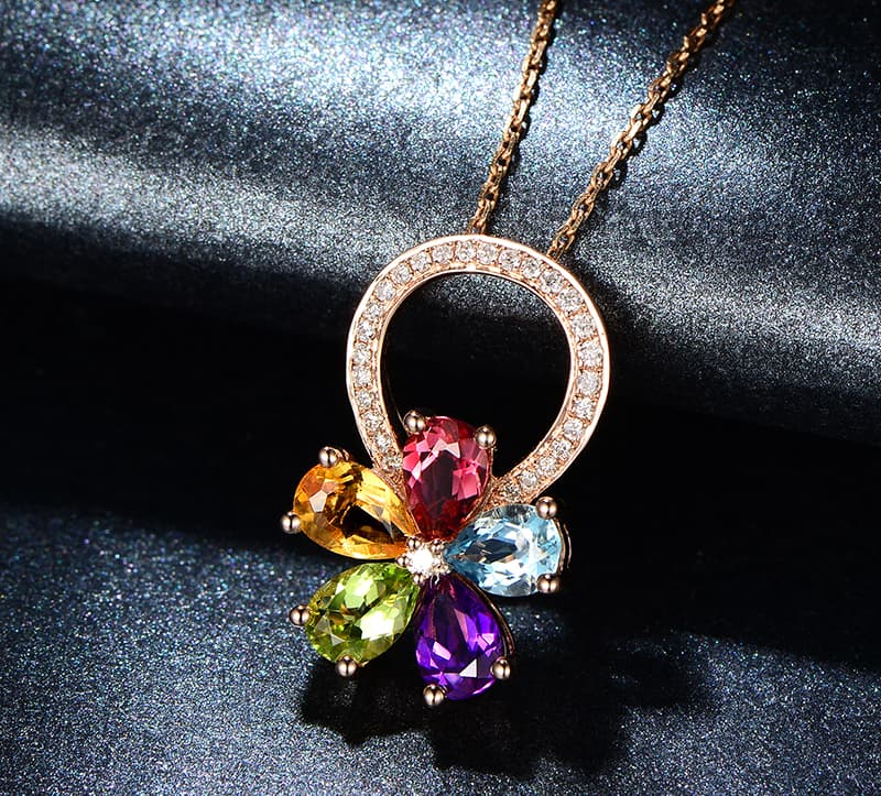 輝き花園 宝石ネックレス　パワーストーン アクセサリー 