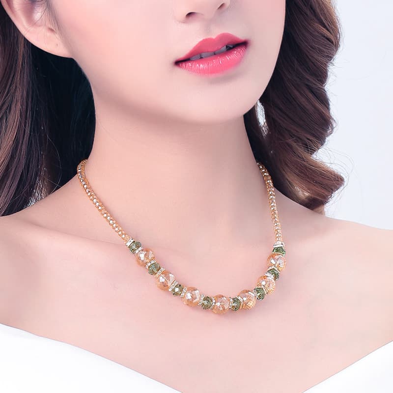 煌めき結晶 幸運のしずく ネックレス　パワーストーン アクセサリー 