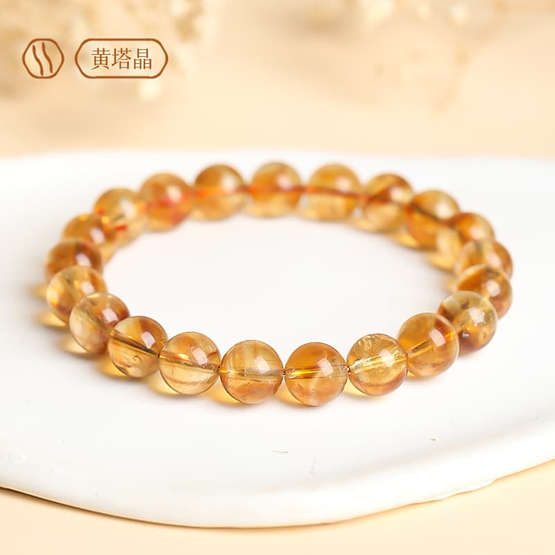 天然黄塔晶 心願成就数珠パワーストーン アクセサリー パワーストーン アクセサリー 