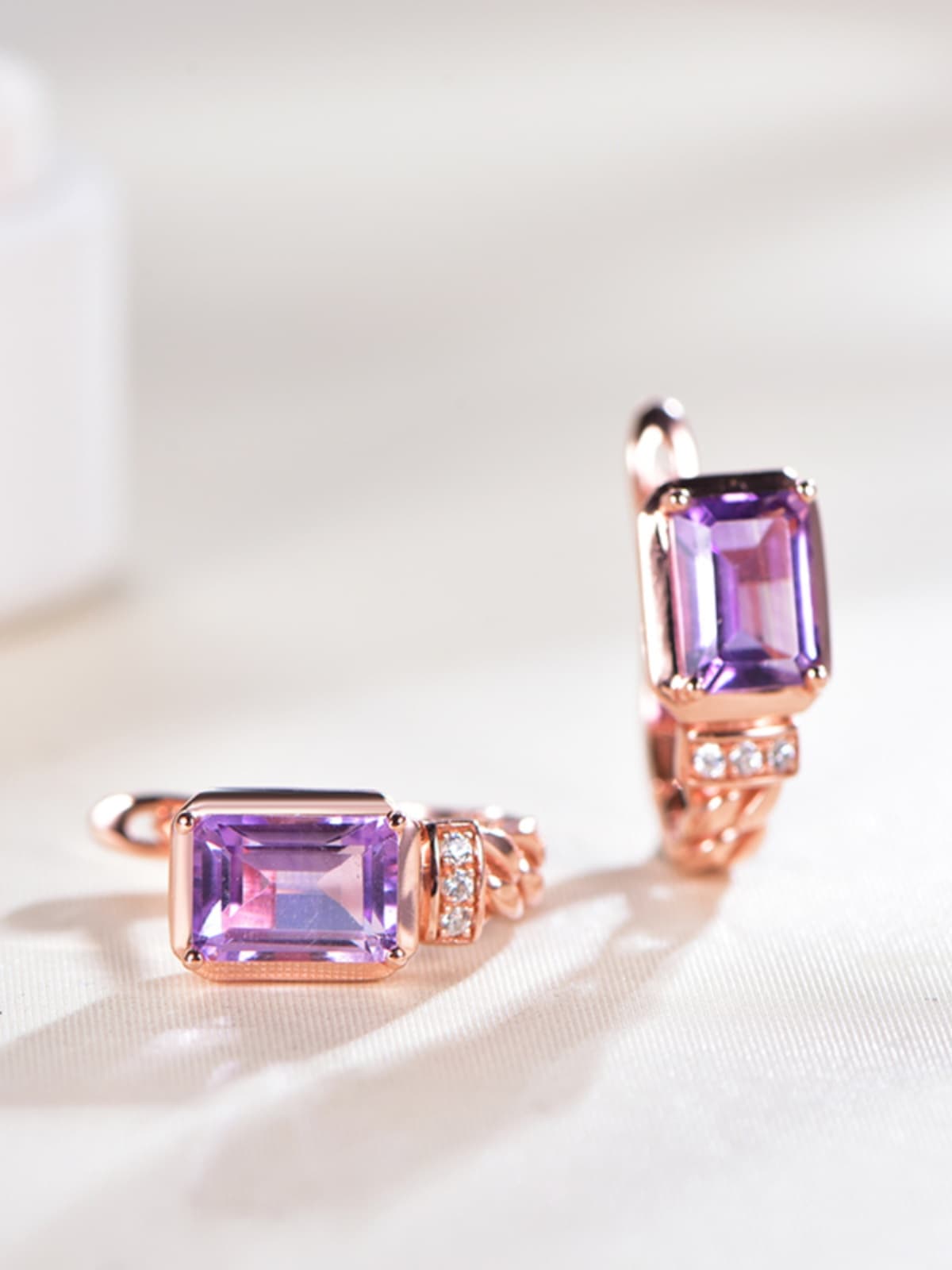 神秘の輝き 紫水晶フープイヤリング パワーストーン アクセサリー 