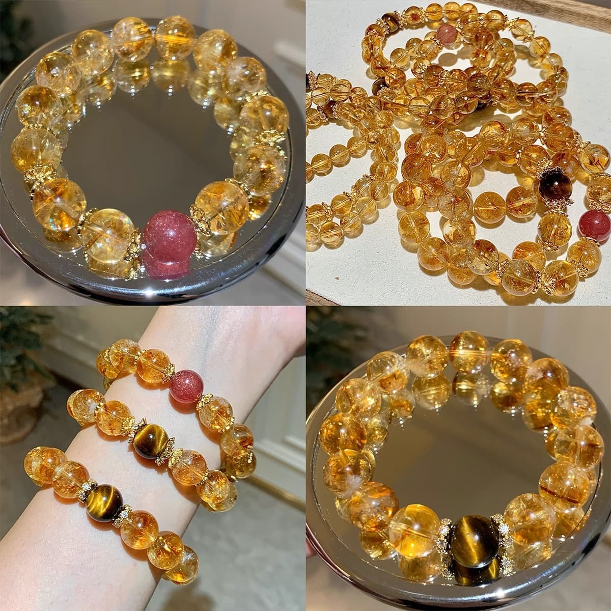 煌めく太陽の恵み シトリンブレスレットパワーストーン アクセサリー 