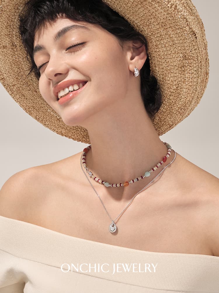 天然石の煌めき チョーカーネックレス　パワーストーン アクセサリー 