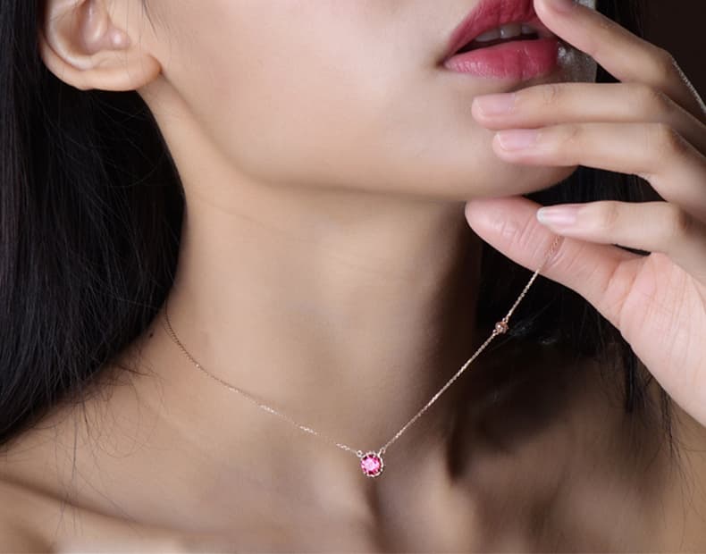 華やか宝石 ミニマルネックレス パワーストーン アクセサリー