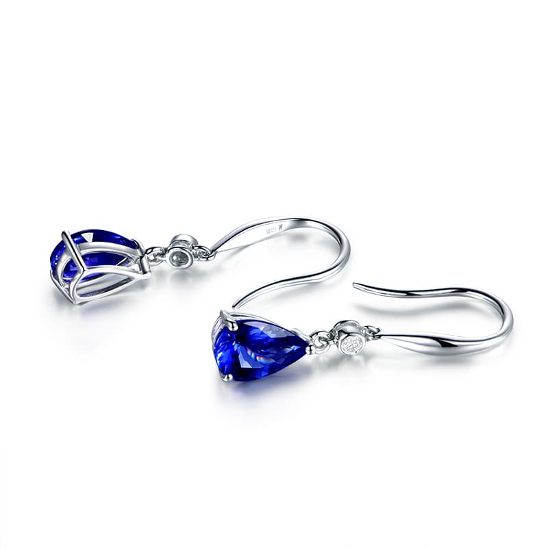 神秘的な輝き しずく型 天然石ピアス(タンザナイト) パワーストーン アクセサリー