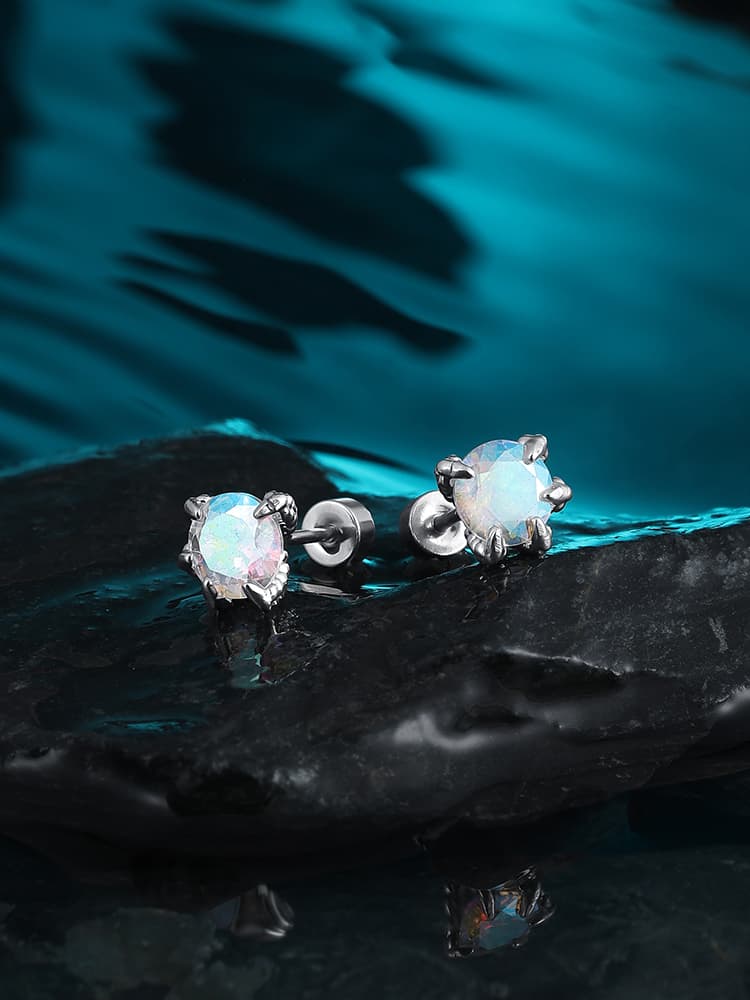 幻想宝石の花びらピアス パワーストーン アクセサリー