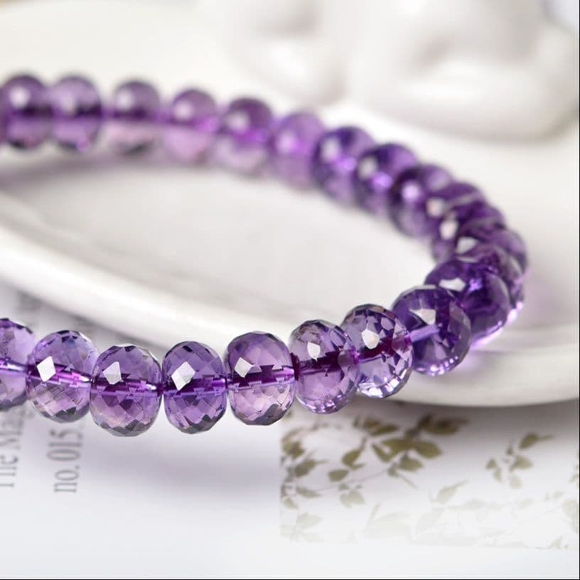 紫水晶 煌めき刻印ブレスレット パワーストーン アクセサリー