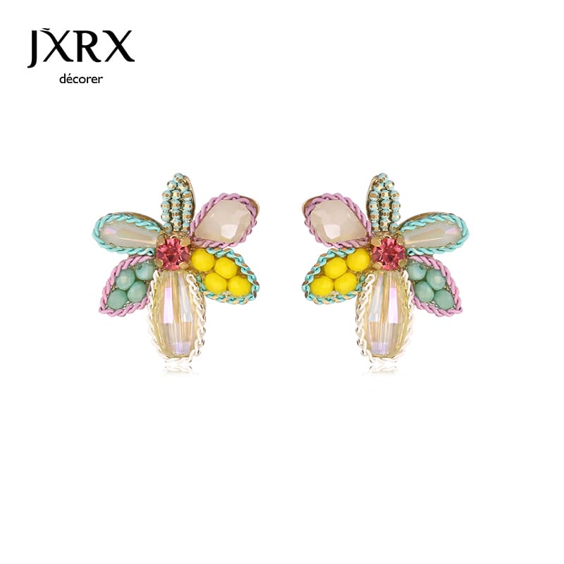 花咲く宝石 フローラルイヤリング パワーストーン アクセサリー