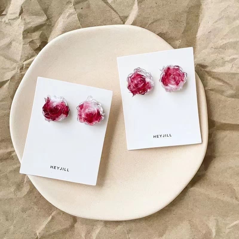 バラの花びら 癒しのピアス パワーストーン アクセサリー