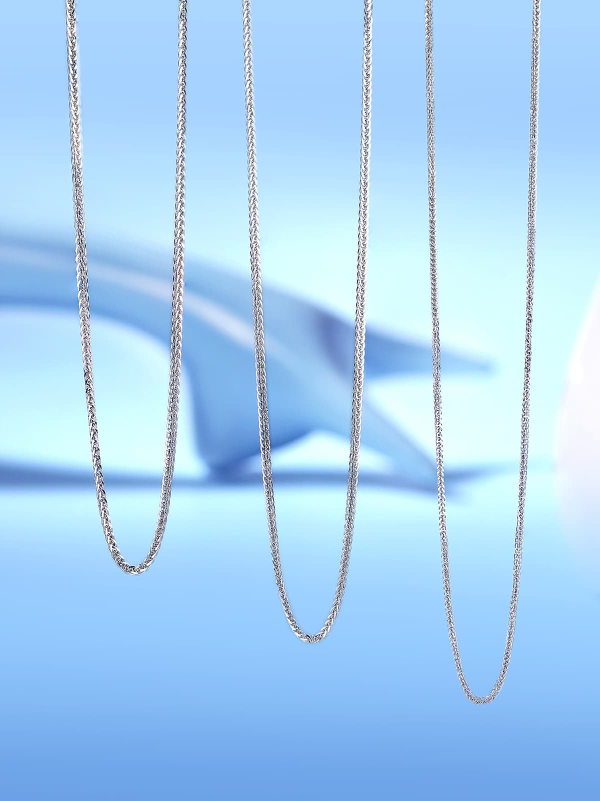 極上白金シンプルチェーン ネックレス パワーストーン アクセサリー