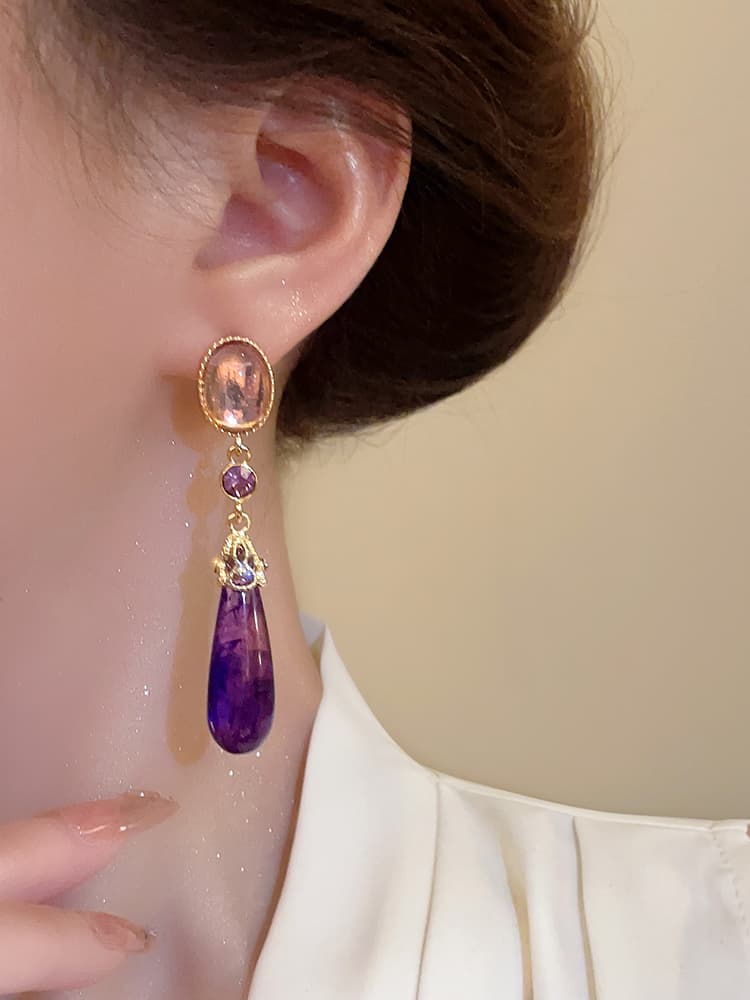 煌めき雫 瞑想の証ピアス パワーストーン アクセサリー