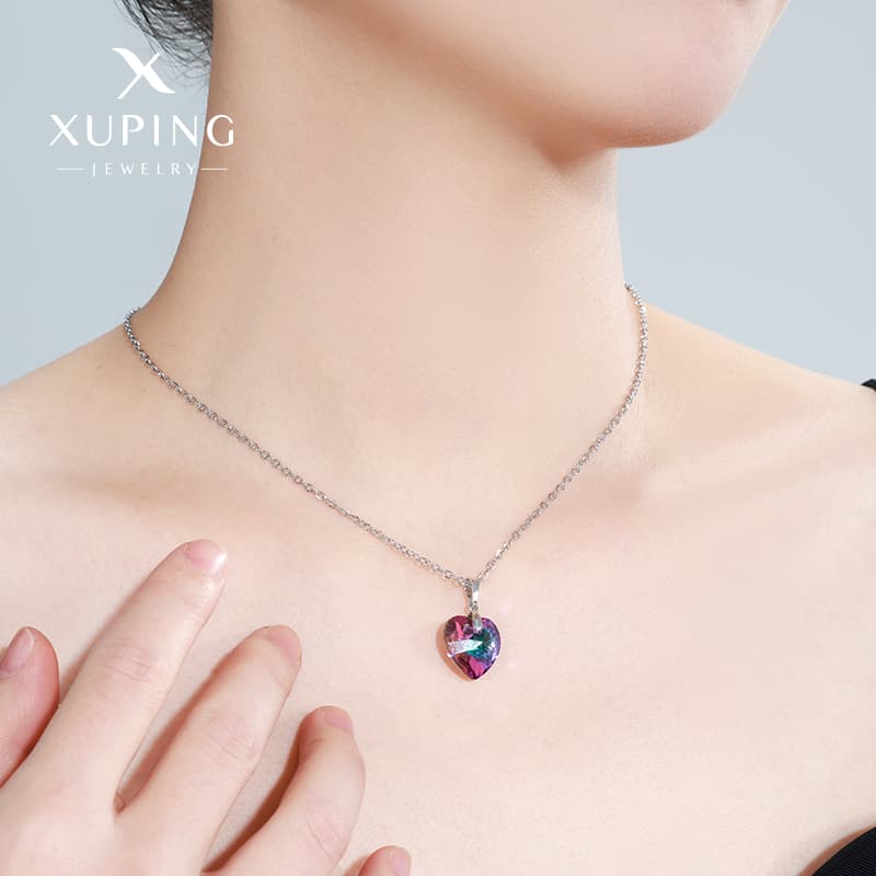 心のきらめき クリスタルハート ネックレス パワーストーン アクセサリー