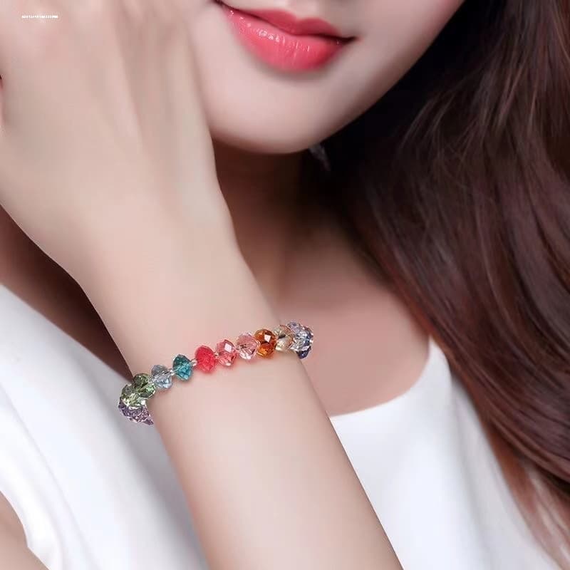 輝きの結晶 多彩な宝石ブレスレット パワーストーン アクセサリー