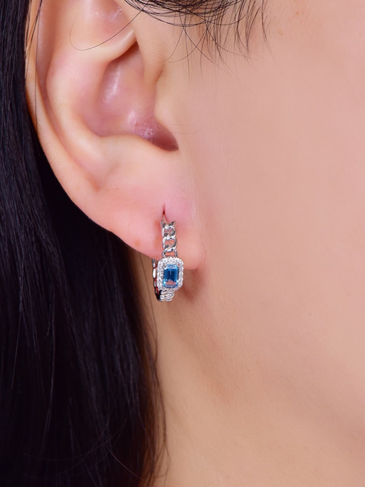 天空の輝き 鎖模様リング パワーストーン アクセサリー