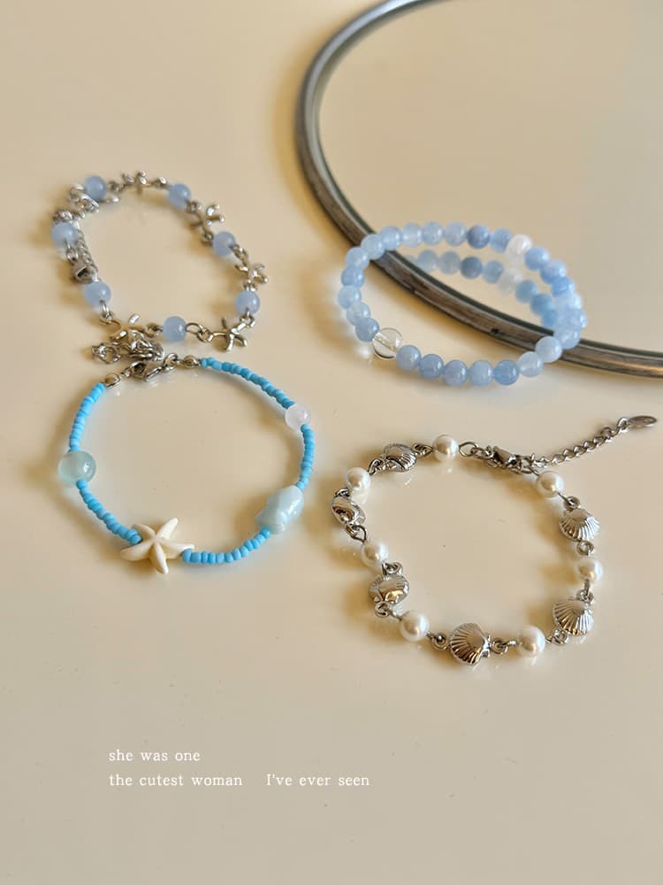 海の輝き 天然石ブレスレット パワーストーン アクセサリー