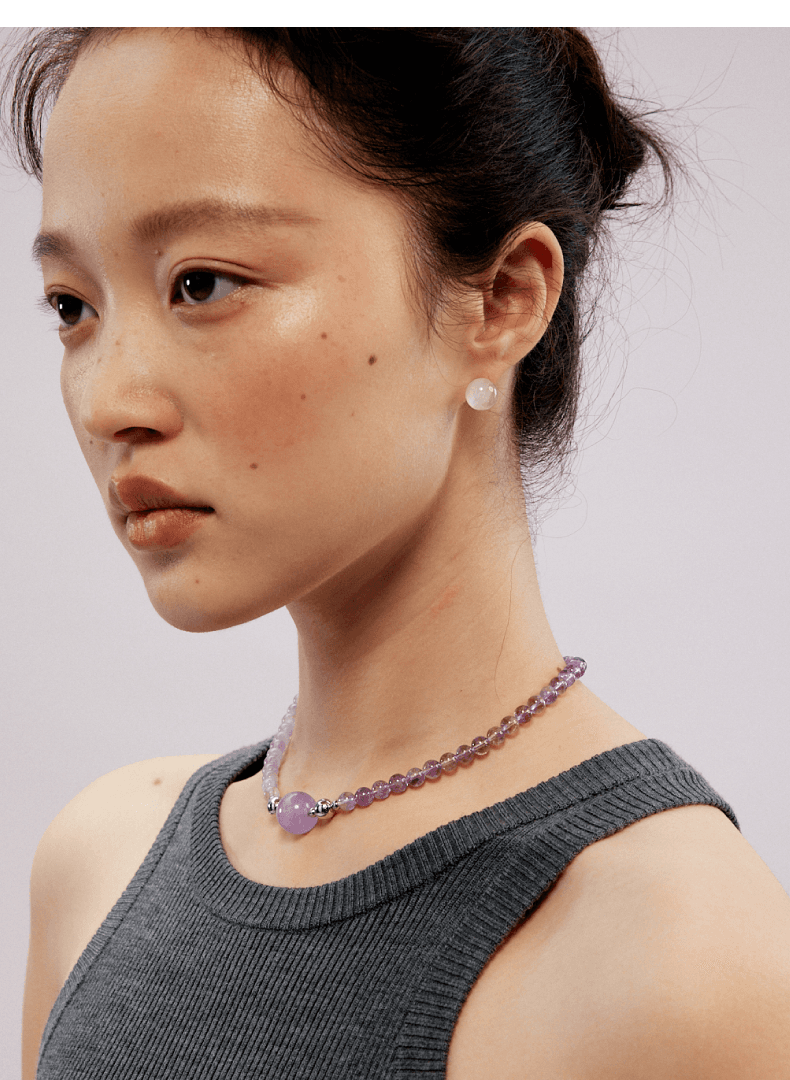 天然石の癒し ネックレス 〜紫の輝き〜 パワーストーン アクセサリー