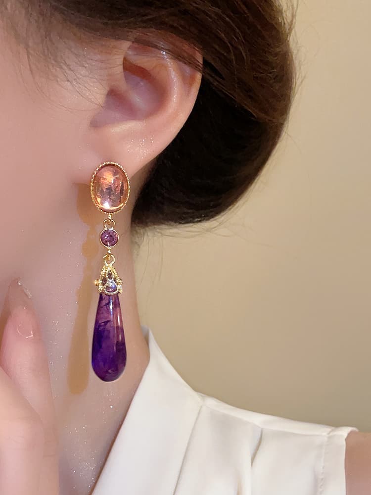 煌めき雫 瞑想の証ピアス パワーストーン アクセサリー