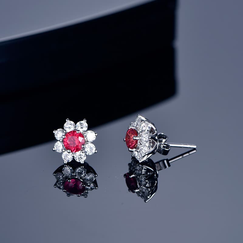 輝く花弁の宝石ピアス パワーストーン アクセサリー