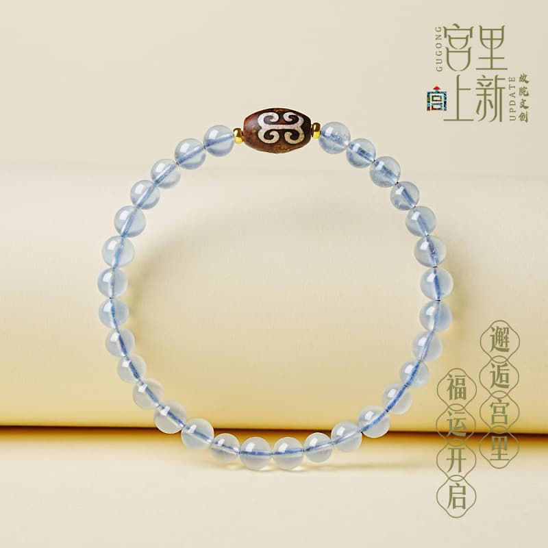 天然古風彫刻入り水晶数珠 パワーストーン アクセサリー