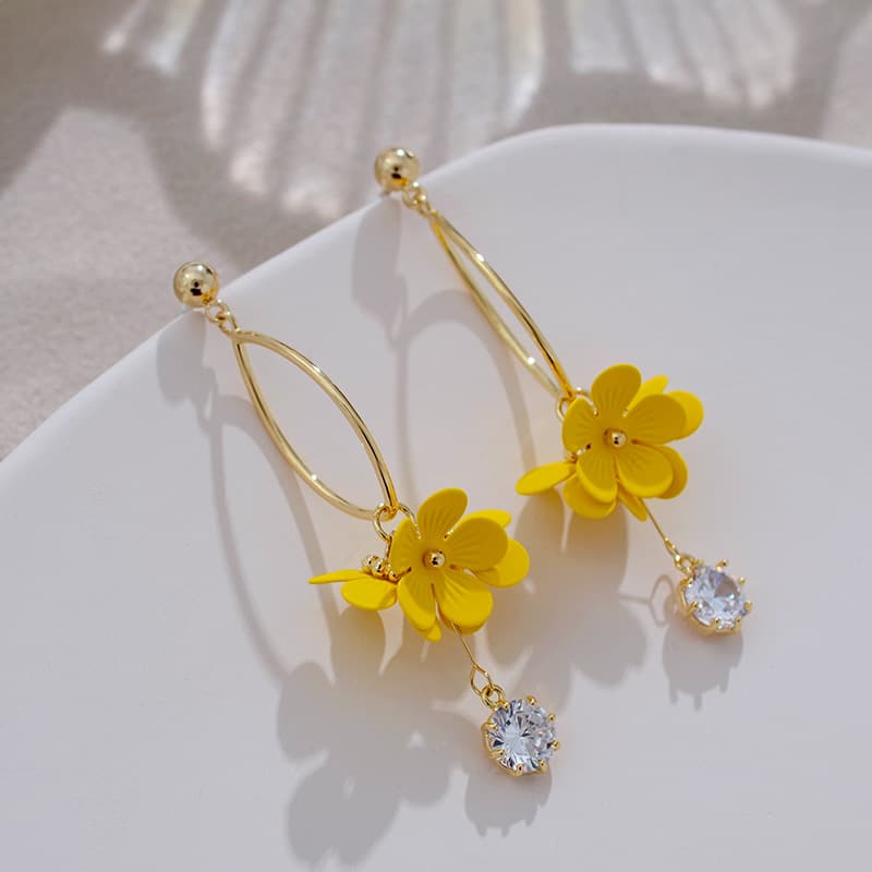 パワーストーン アクセサリー パワーストーン アクセサリー 花舞う煌めき ドロップピアス