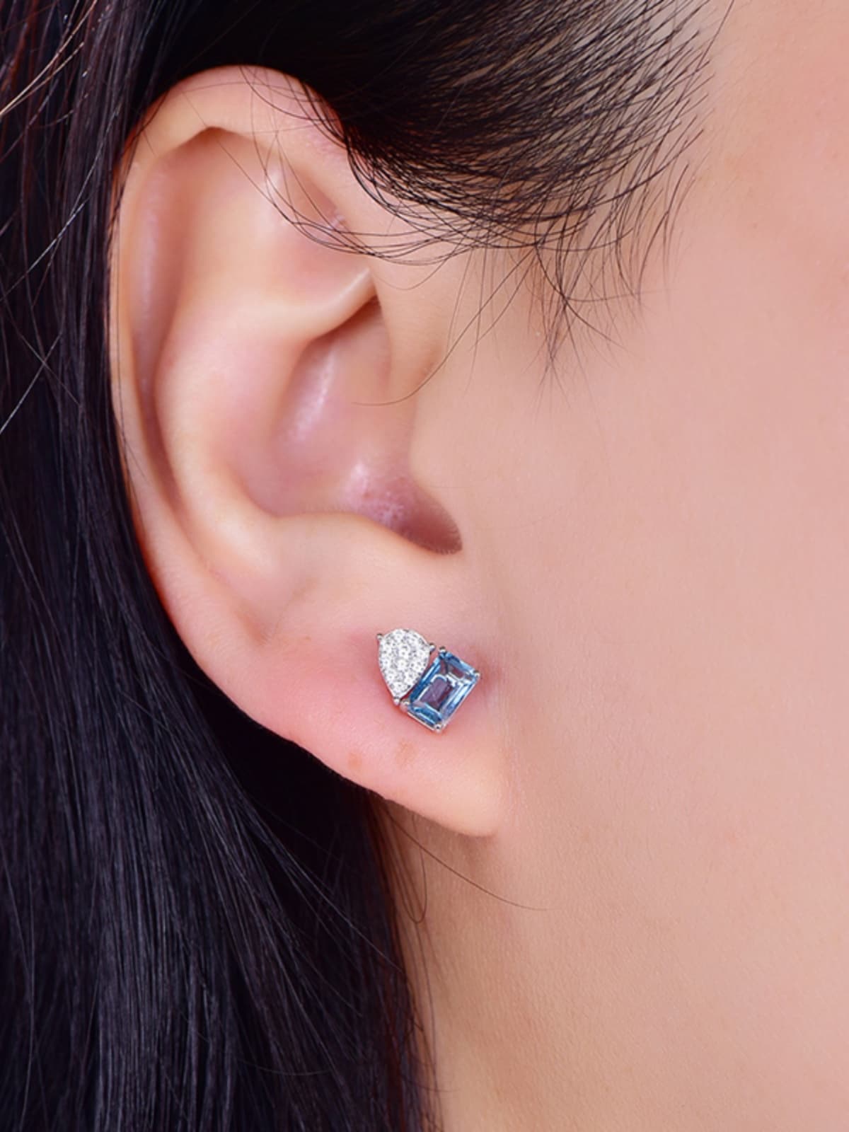 雫輝く青空の煌めきピアス パワーストーン アクセサリー