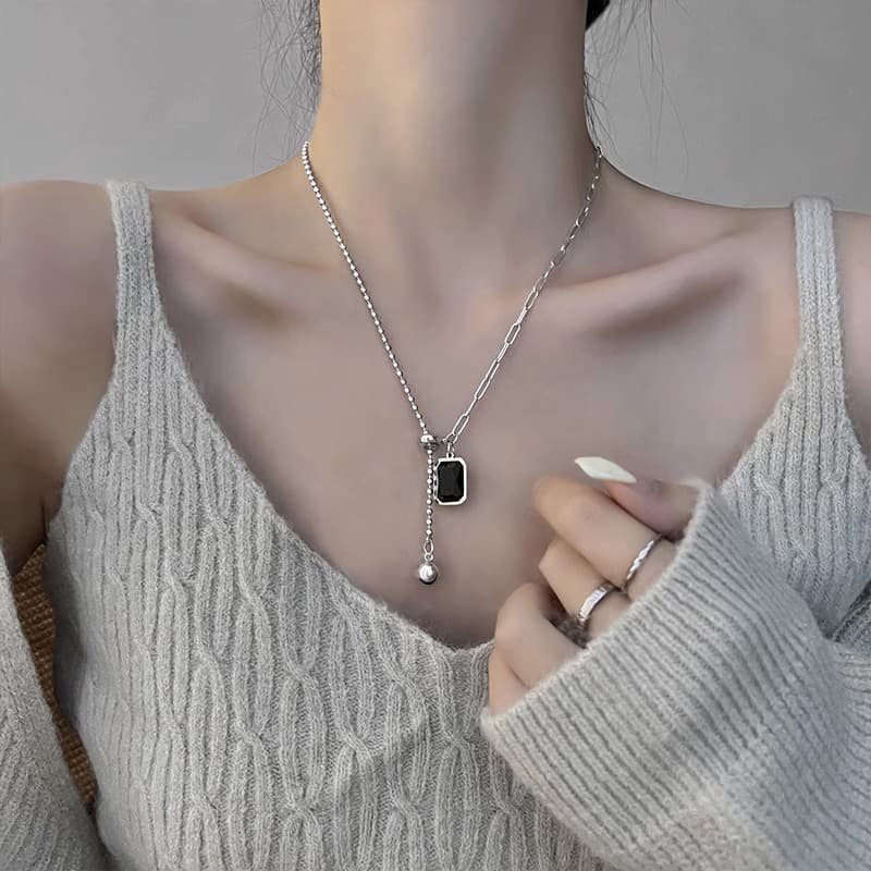 パワーストーン アクセサリー 漆黒の輝き 守護石のしずく