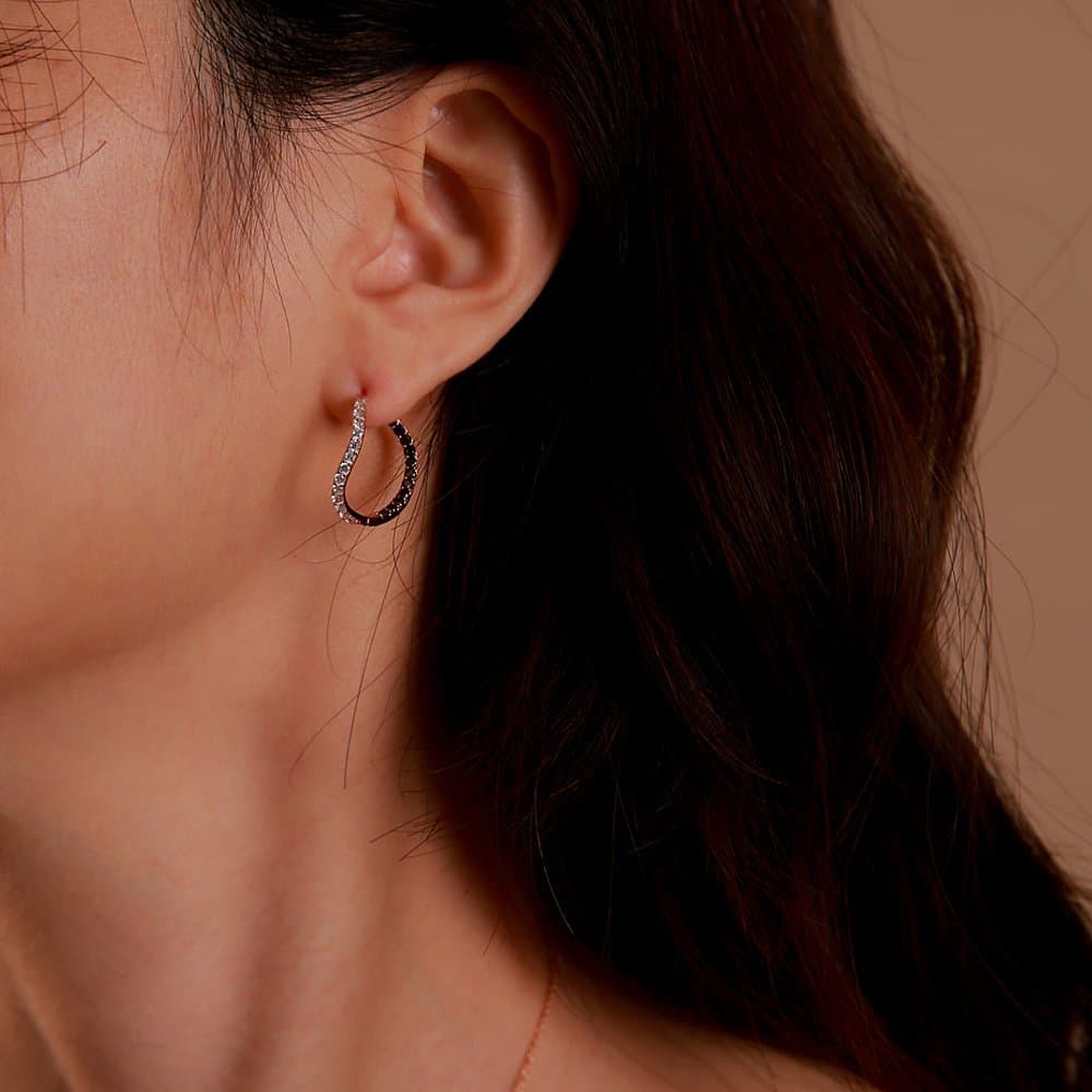 パワーストーン アクセサリー パワーストーン アクセサリー 陰陽調和 しずく型フープイヤリング