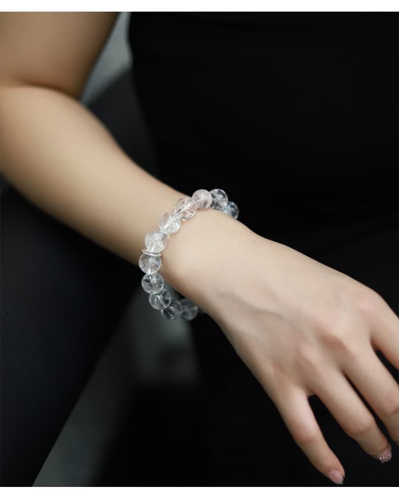 透明感あふれる水晶ブレスレット パワーストーン アクセサリー