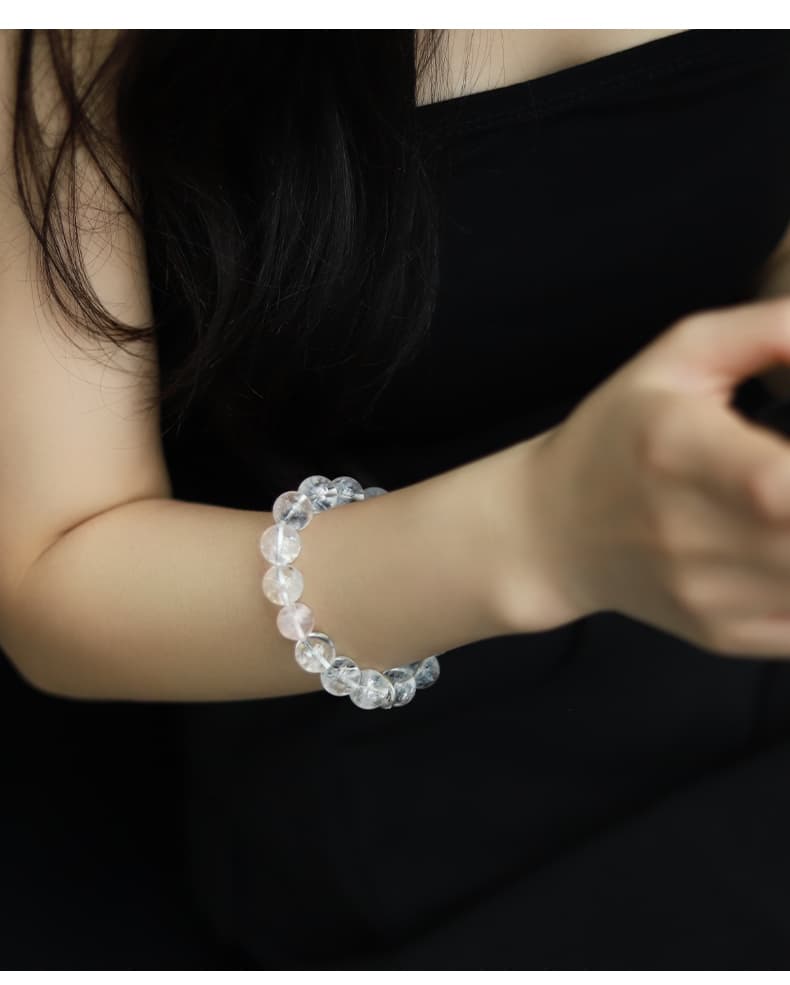 透明感あふれる水晶ブレスレット パワーストーン アクセサリー