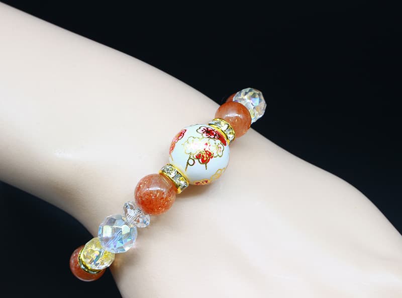 花彩石ブレ梅スレット 新春開運パワーストーンパワーストーン アクセサリー