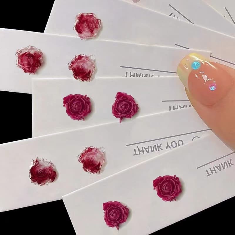 バラの花びら 癒しのピアス パワーストーン アクセサリー