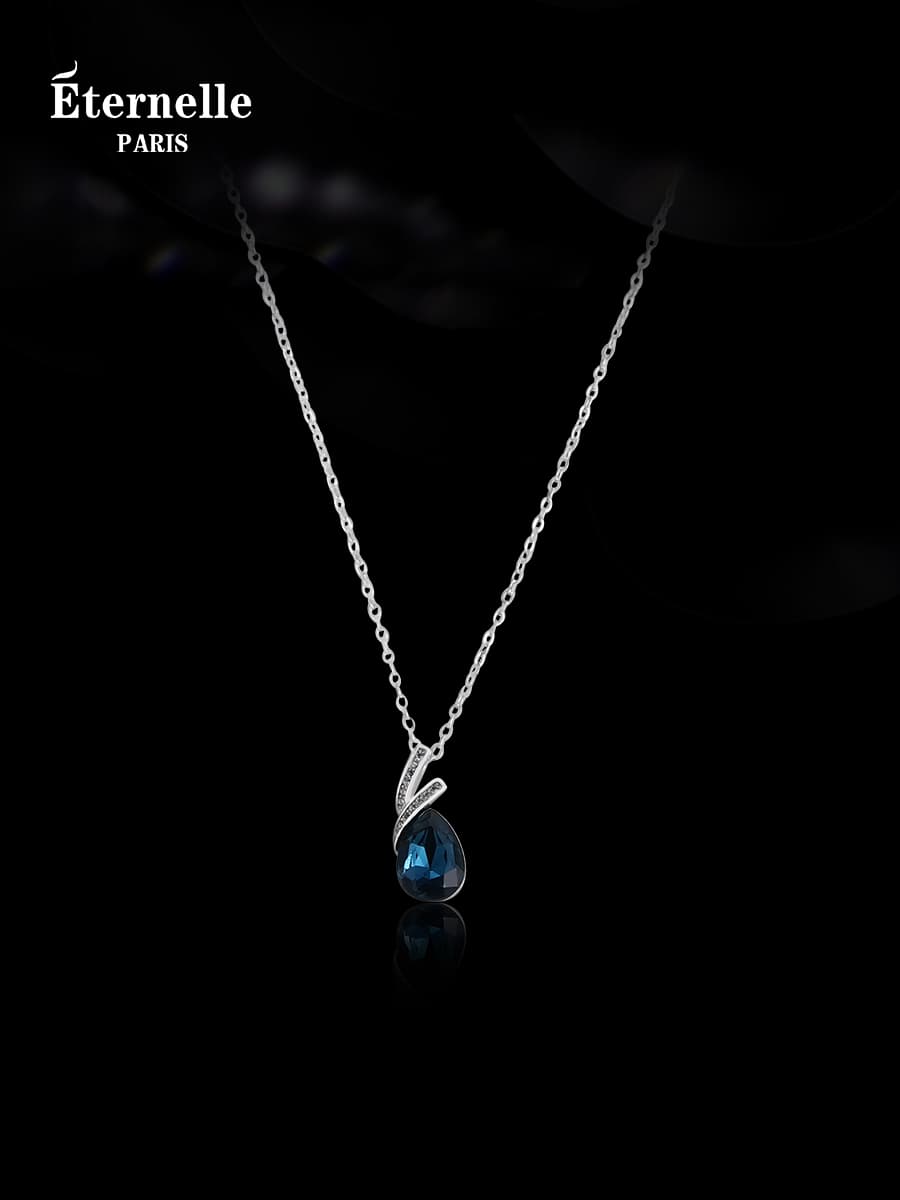 深海の雫 しずく型宝石ネックレス パワーストーン アクセサリー