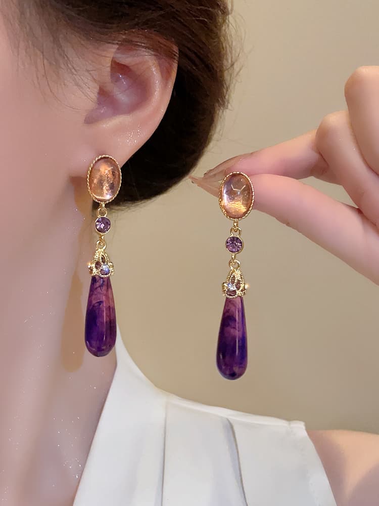 煌めき雫 瞑想の証ピアス パワーストーン アクセサリー
