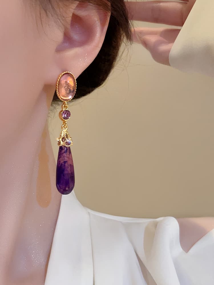 煌めき雫 瞑想の証ピアス パワーストーン アクセサリー