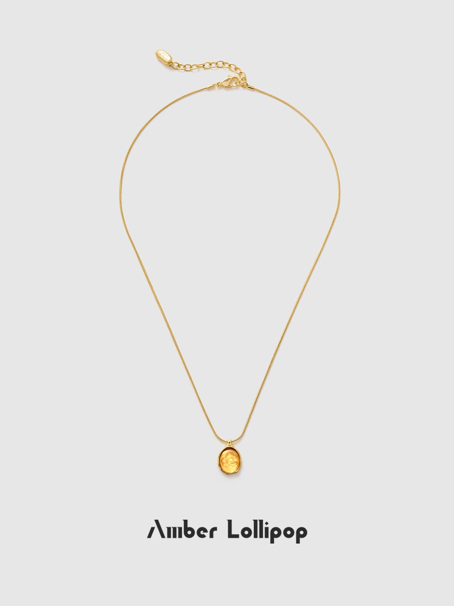 琥珀の雫 メダリオンネックレス パワーストーン アクセサリー