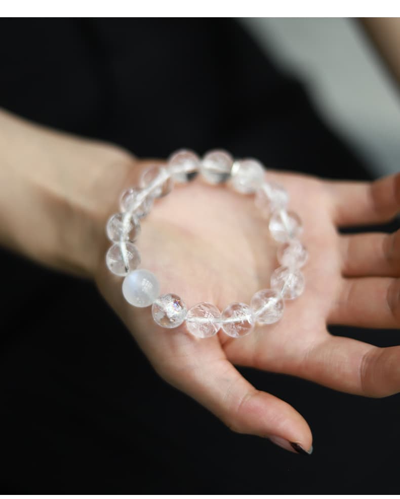 透明感あふれる水晶ブレスレット パワーストーン アクセサリー