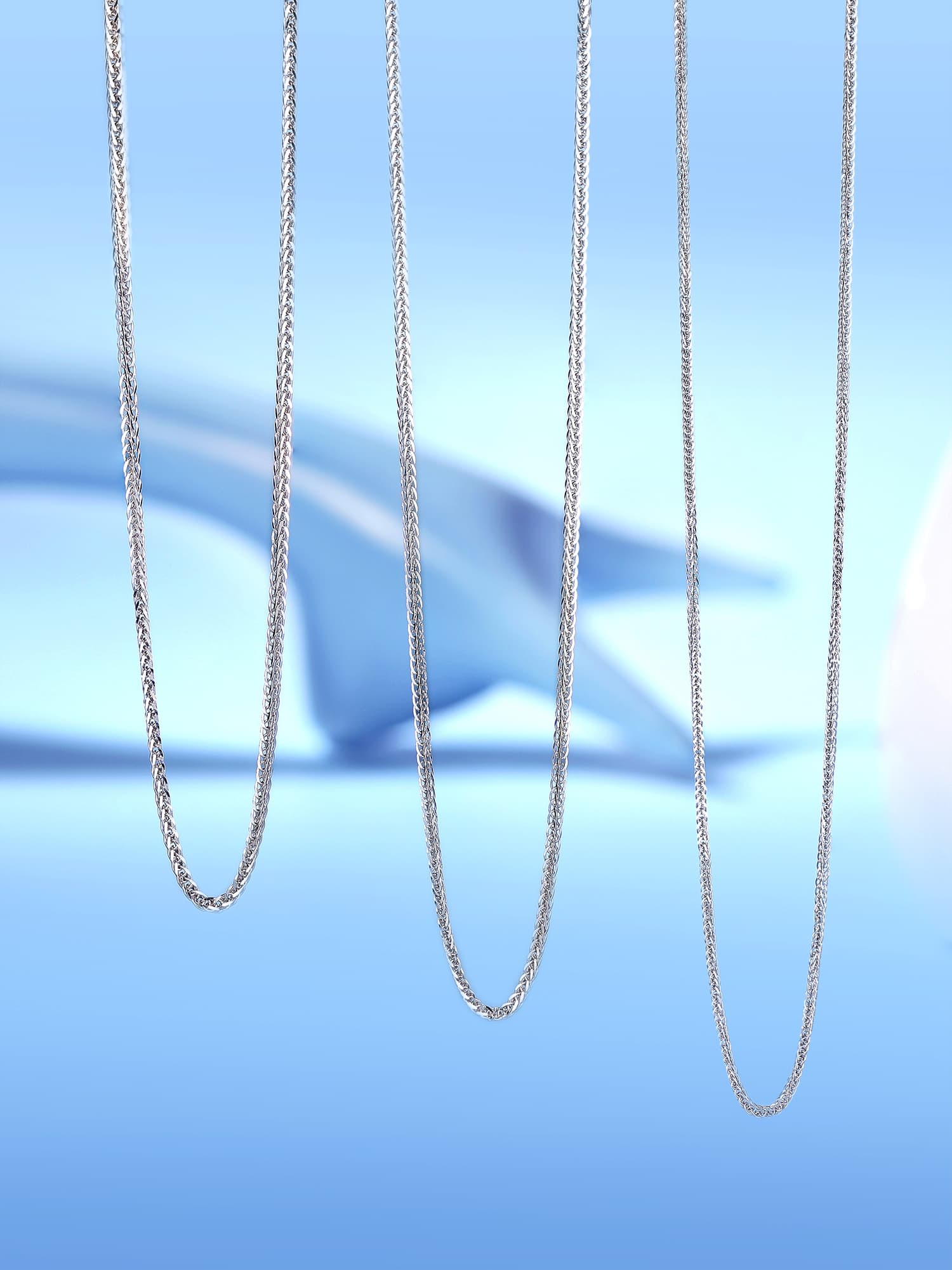 極上白金シンプルチェーン ネックレス パワーストーン アクセサリー