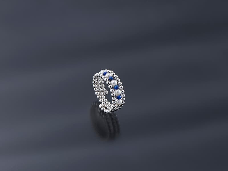 ラピスラズリ貝パール三連ブレスレット パワーストーン アクセサリー