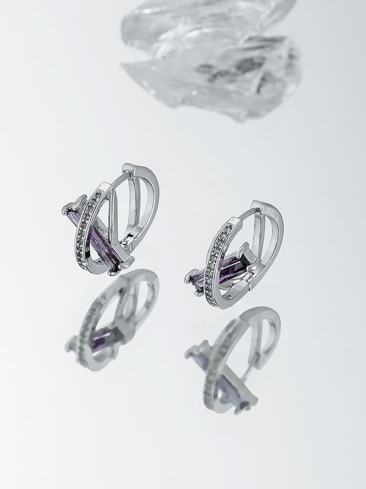 交差する宝石の輝き ピアス パワーストーン アクセサリー パワーストーン アクセサリー