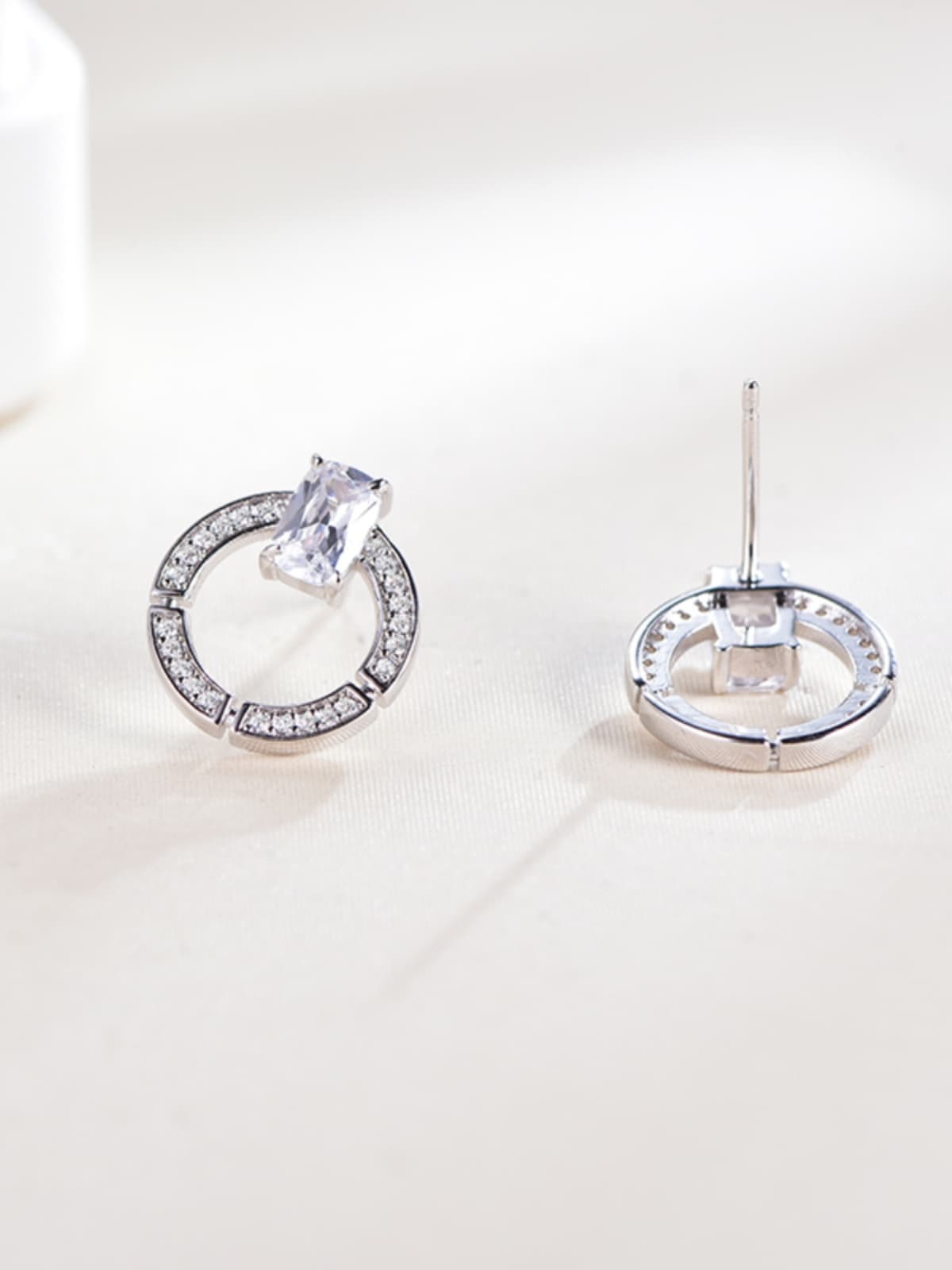 輝きの環 スクエアストーン ピアス パワーストーン アクセサリー