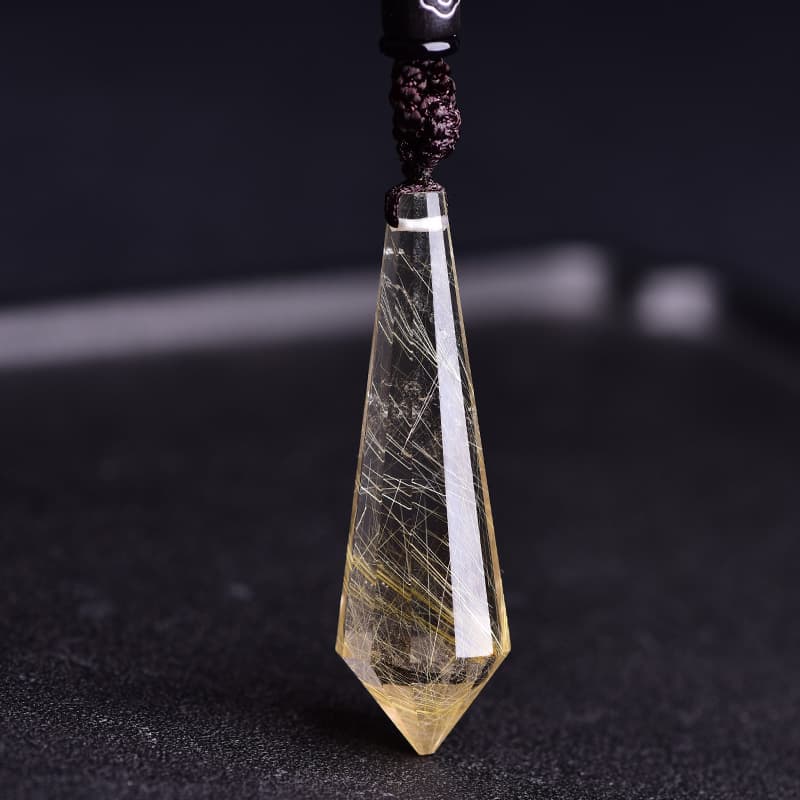 天然水晶 金色内包物 ペンダント パワーストーン アクセサリー