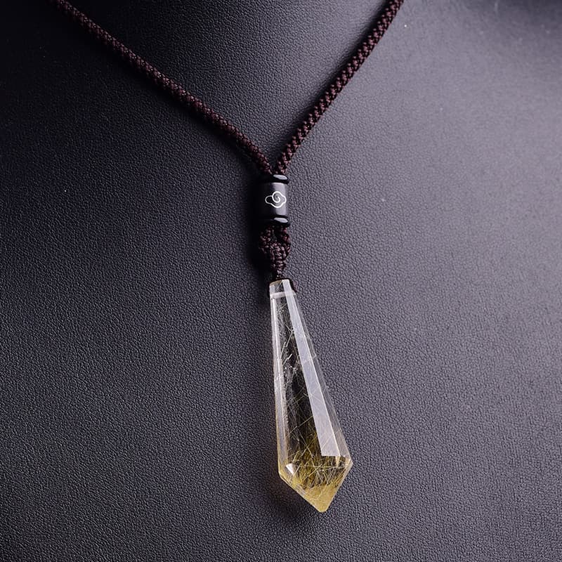 天然水晶 金色内包物 ペンダント パワーストーン アクセサリー