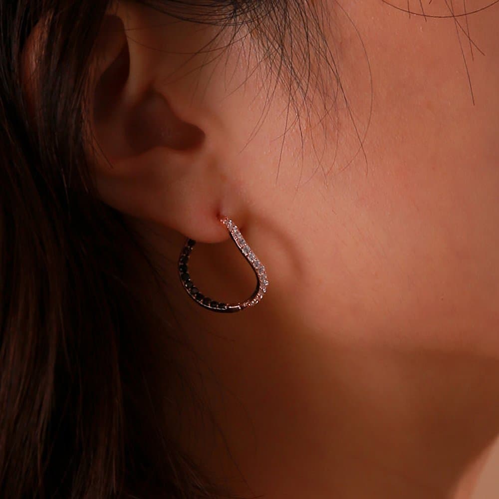 パワーストーン アクセサリー パワーストーン アクセサリー 陰陽調和 しずく型フープイヤリング