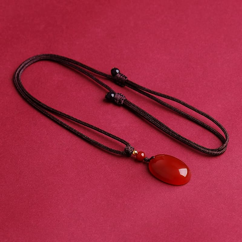 天然石 縁結び 赤瑪瑙ペンダント パワーストーン アクセサリー