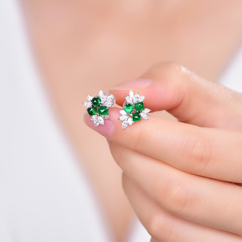 煌めく星花 四つ葉の願い ピアス パワーストーン アクセサリー