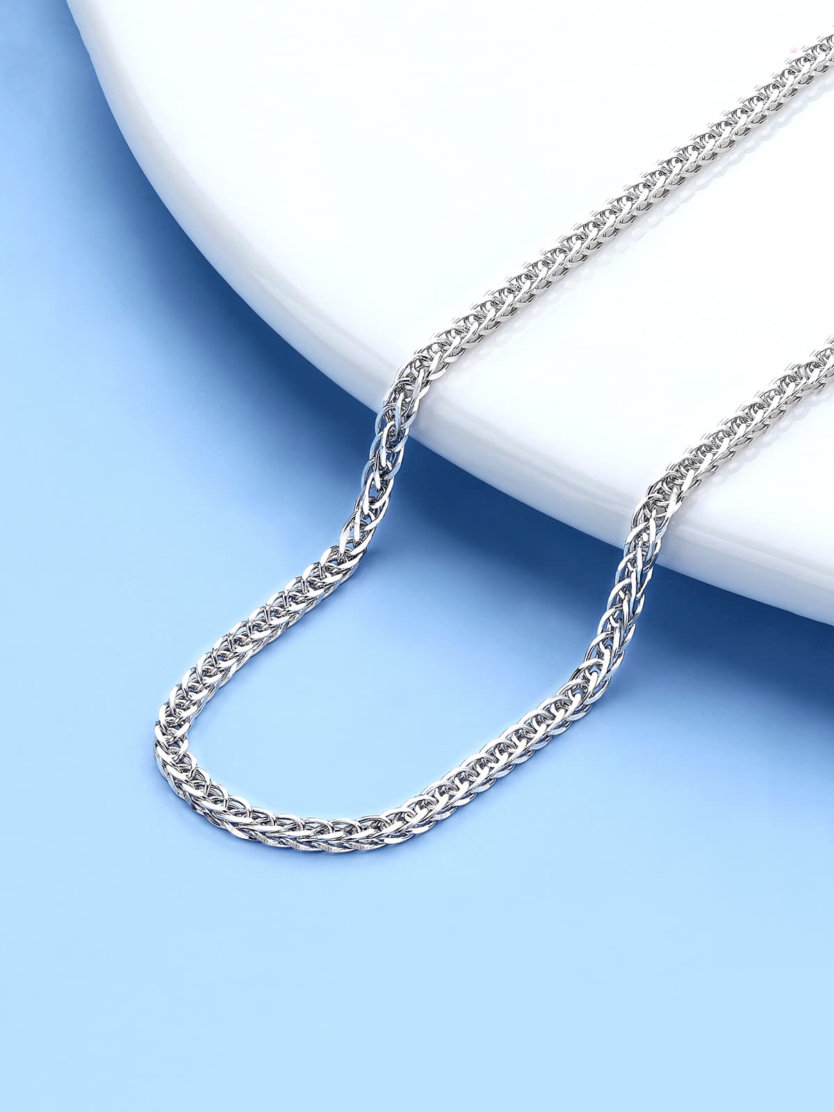 極上白金シンプルチェーン ネックレス パワーストーン アクセサリー