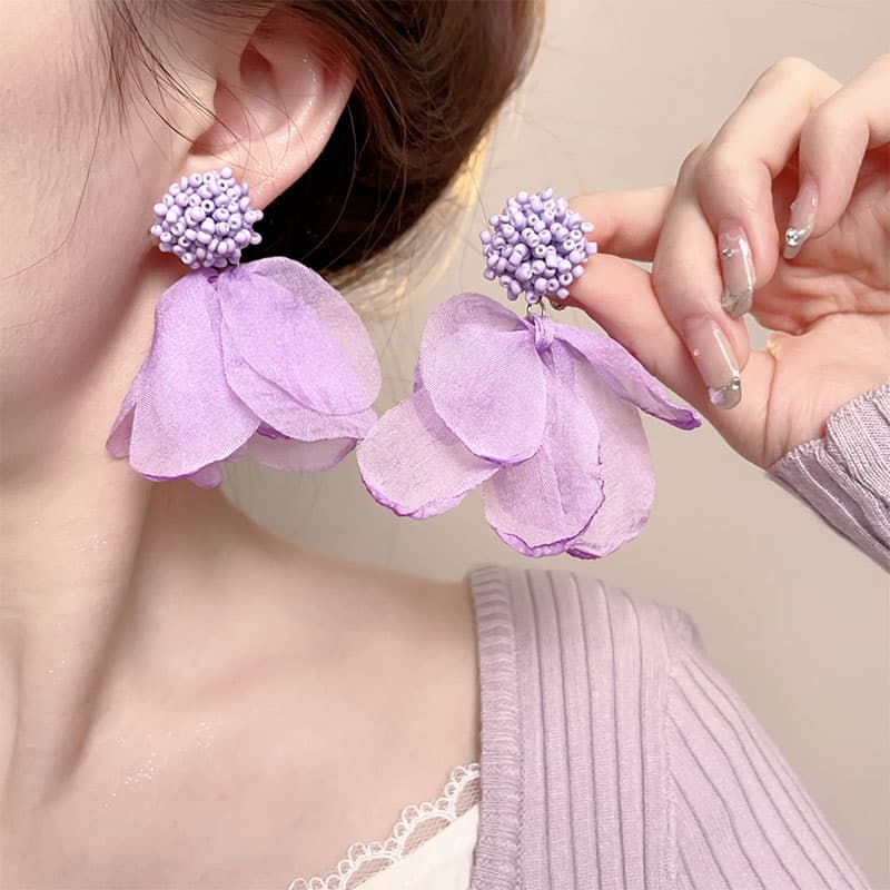 パワーストーン アクセサリー パワーストーン アクセサリー 花びら舞う癒しの雫ピアス