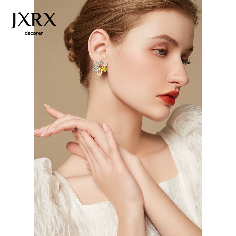 花咲く宝石 フローラルイヤリング パワーストーン アクセサリー