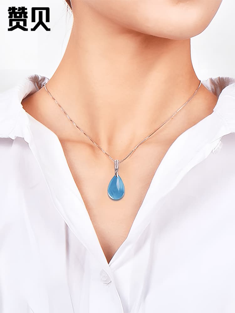 天然石ドロップ ペンダントネックレス パワーストーン アクセサリー
