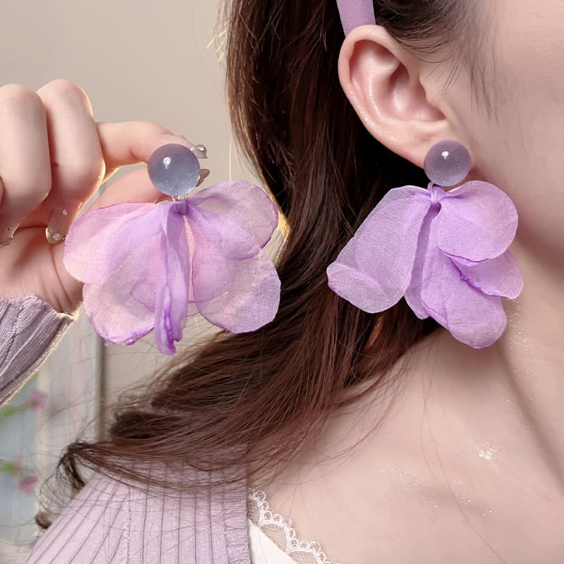 パワーストーン アクセサリー パワーストーン アクセサリー 花びら舞う癒しの雫ピアス